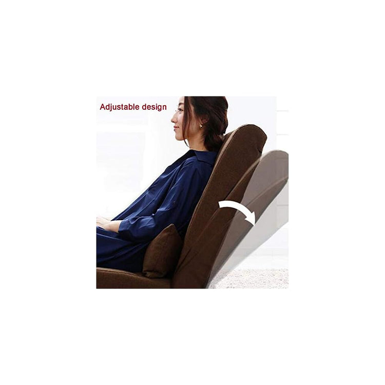 Floor Chair Floor Chair,Individual Folding Meditation Chair Adjustable Backrest with Removable Footstool Lazy Lounge Sofa Chair Japanese-Style for Games,3 Colour (Color : Yellow)