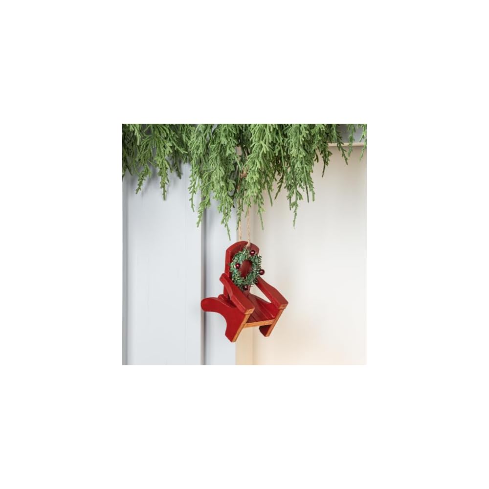 Abbott Collection Muskoka Chair with Wreath Ornament