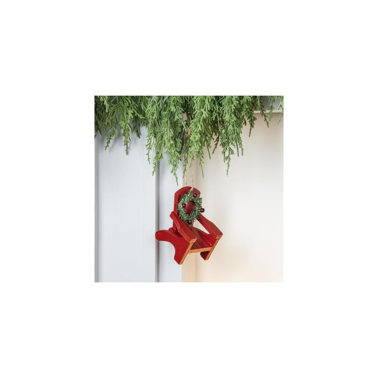 Abbott Collection Muskoka Chair with Wreath Ornament