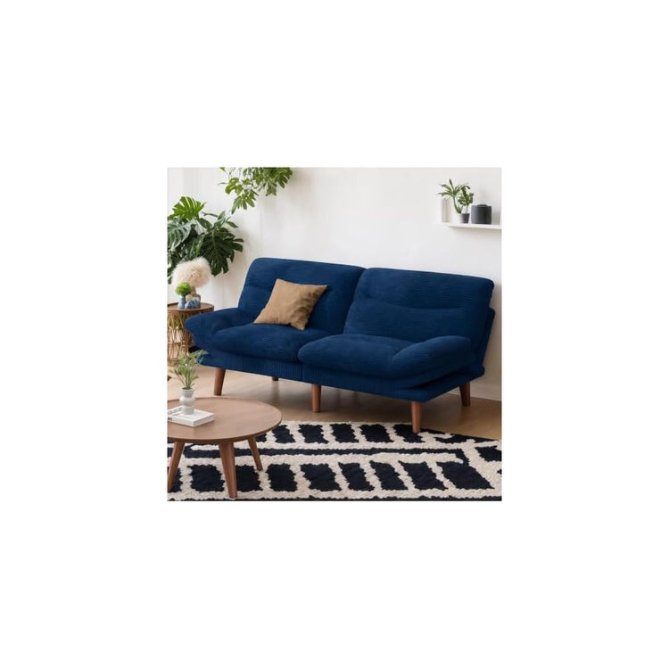 Pipishell 66 inch Convertible Futon Sofa Bed, Corduroy, Blue