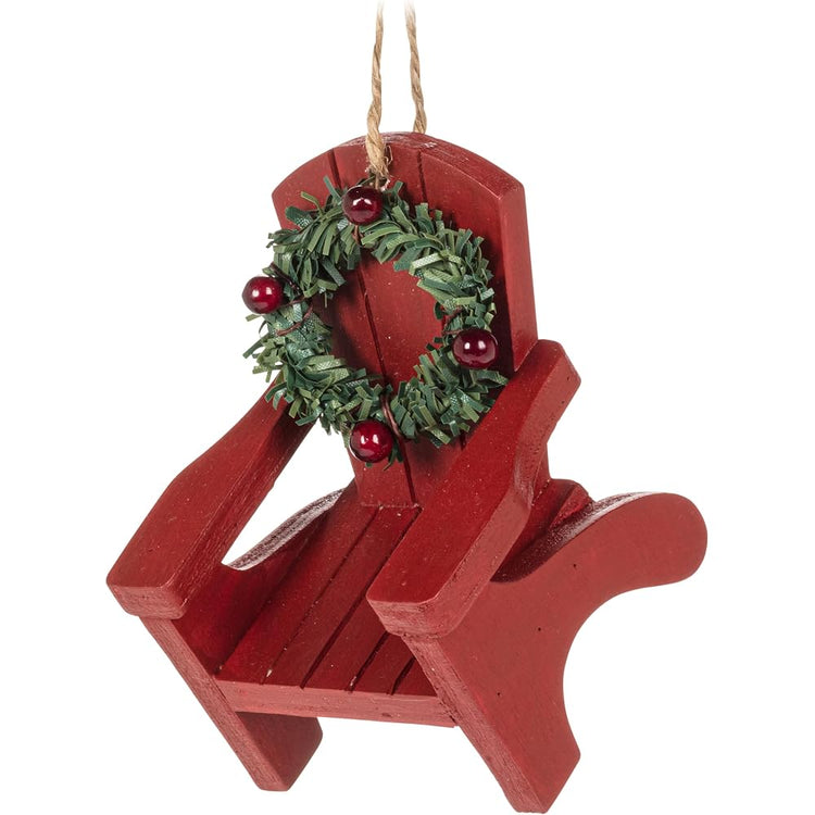 Abbott Collection Muskoka Chair with Wreath Ornament
